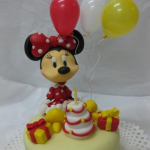 Minnie cumpleañera vestido rojo